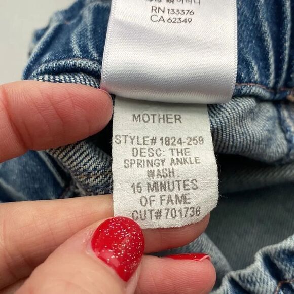 Mother Superior Springy Straight leg Ankle Jeans in 15‎ Minutes of Fame Size 27 - Picture 13 of 16
